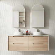 AINSLEY Wall Hung Vanity Natural Oak 600mm/750mm/900mm/1200mm/1500mm - FIL Kitchen Bathroom