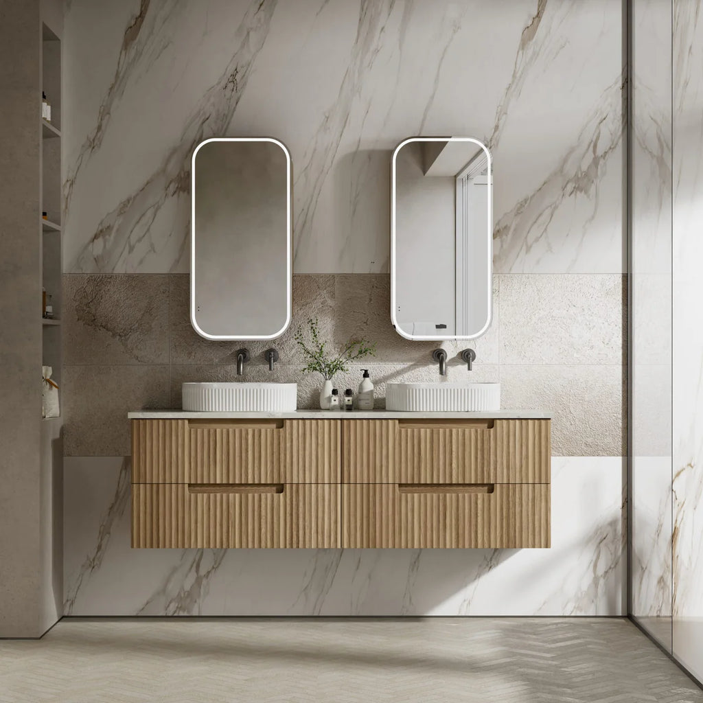 Lovina Tier Harvest Oak Wall Hung Vanity 1200mm/1500mm/1800mm