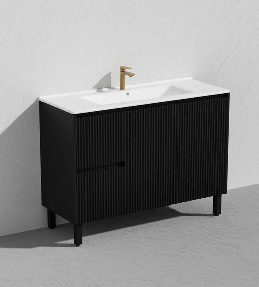 Brighton Floor Standing Vanity PVC Matte Black 1200mm/1500mm(Single/Double Bowl) - FIL Kitchen Bathroom