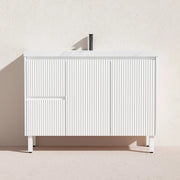 Brighton Floor Standing Vanity PVC Matte White 1200mm/1500mm(Single/Double Bowl) - FIL Kitchen Bathroom