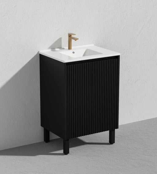 Brighton Floor Standing Vanity PVC Matte Black 600mm/750mm/900mm CETO