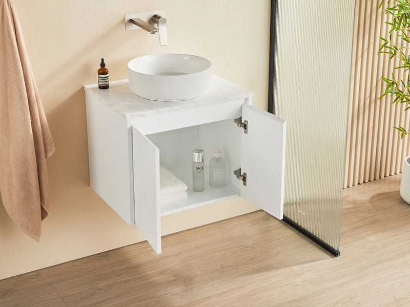 Brindabella Wall-Hung PVC Fluted Vanity (600mm) POSEIDON