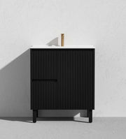 Brighton Floor Standing Vanity PVC Matte Black 600mm/750mm/900mm CETO