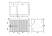 Brindabella Wall Hung PVC Cabinet (750mm) POSEIDON