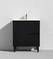 Brighton Floor Standing Vanity PVC Matte Black 600mm/750mm/900mm CETO