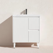 Brighton Floor Standing Vanity PVC Matte White 600mm/750mm/900mm - FIL Kitchen Bathroom