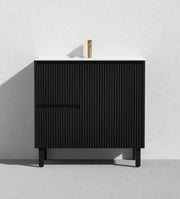 Brighton Floor Standing Vanity PVC Matte Black 600mm/750mm/900mm CETO
