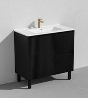 Brighton Floor Standing Vanity PVC Matte Black 600mm/750mm/900mm CETO
