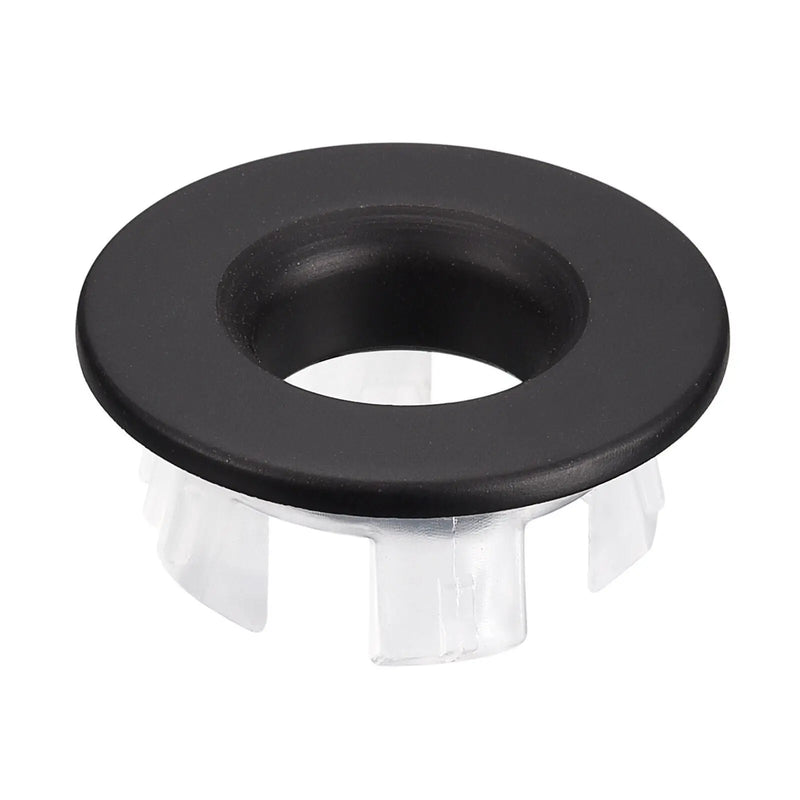 Round Basin Overflow Cover - Matt Black mercioaustralia