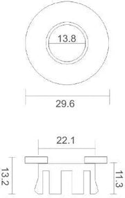 Round Basin Overflow Cover - Matt Black mercioaustralia
