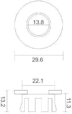 Round Basin Overflow Cover - Matt Black mercioaustralia