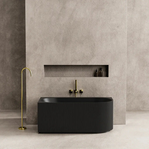 CAPRI FREESTANDING LEFT CORNER BATHTUB MATTE BLACK 1500MM/1700MM CETO