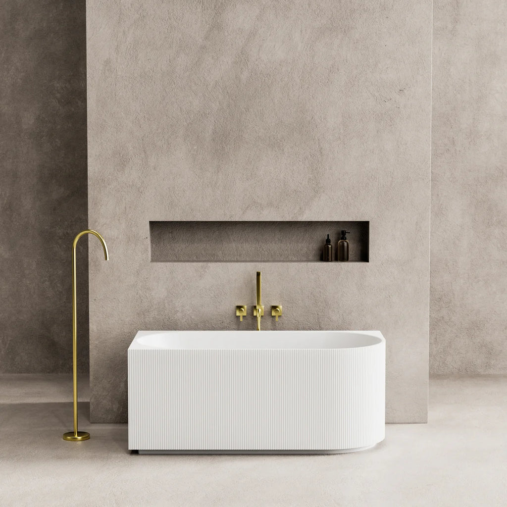 CAPRI FREESTANDING LEFT CORNER BATHTUB MATTE WHITE 1500MM/1700MM