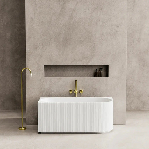 CAPRI FREESTANDING LEFT CORNER BATHTUB GLOSS WHITE 1500MM/1700MM CETO