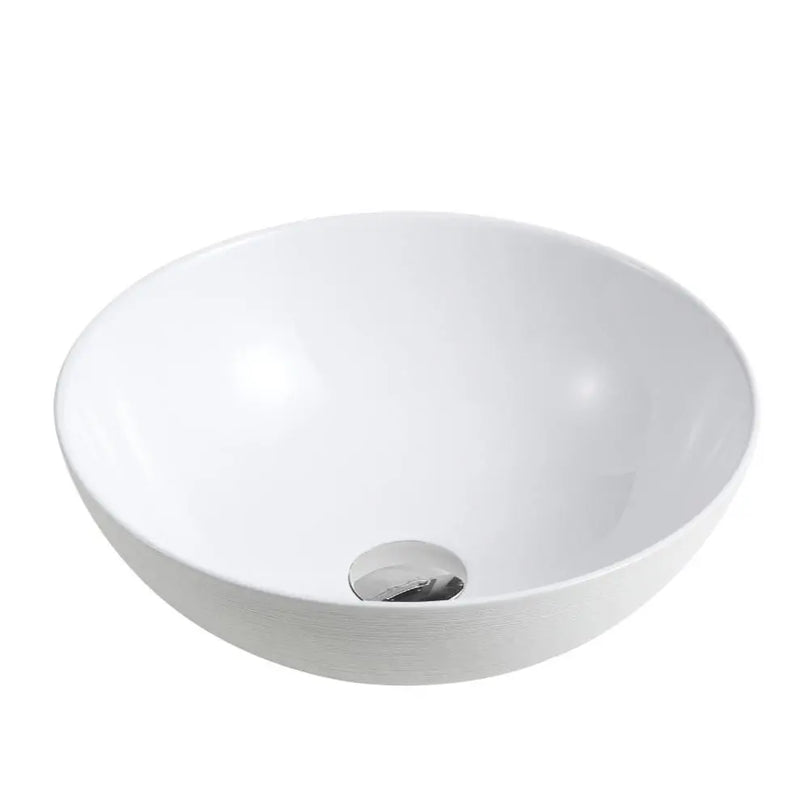 Chur 03 Counter-top Round Basin - Touchline White mercioaustralia