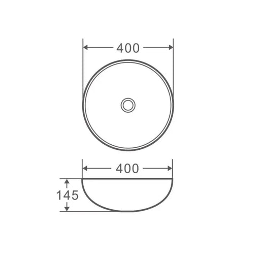 Chur 03 Counter-top Round Basin - Touchline White mercioaustralia