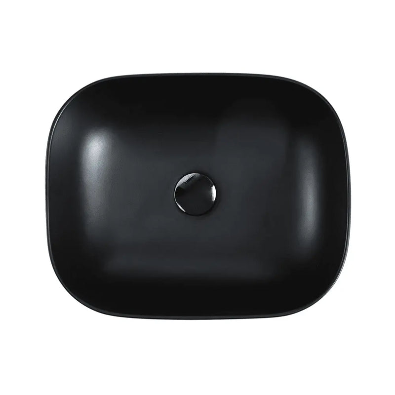 Chur 43 Counter-top Round-edged Square Basin - Matt Black mercioaustralia