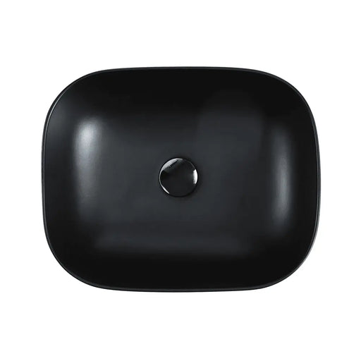 Chur 43 Counter-top Round-edged Square Basin - Matt Black mercioaustralia