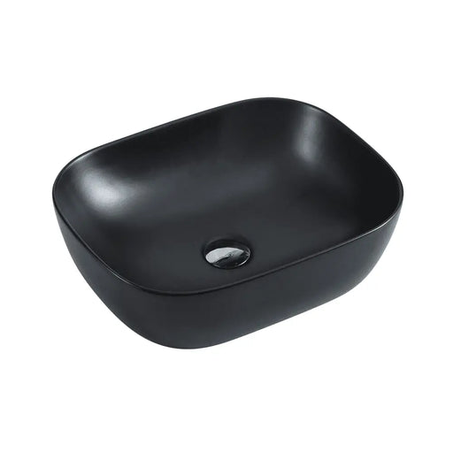 Chur 43 Counter-top Round-edged Square Basin - Matt Black mercioaustralia
