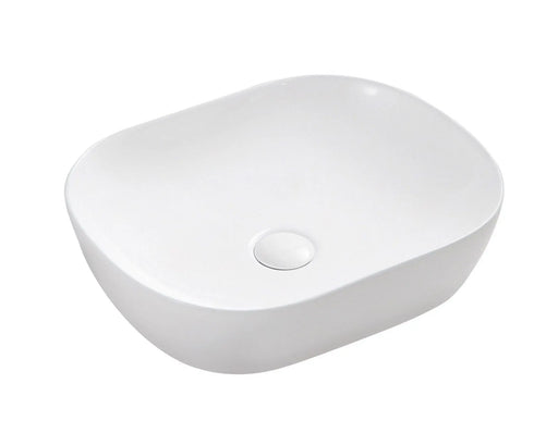 Chur 43 Counter-top Round-edged Square Basin - Matt White mercioaustralia