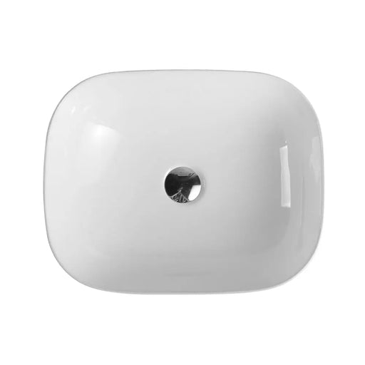 Chur 43 Counter-top Round-edged Square Basin - Touchline White mercioaustralia