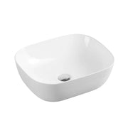 Chur 43 Counter-top Round-edged Square Basin - Touchline White mercioaustralia