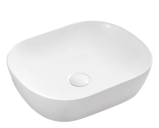 Chur 46 Counter-top Round-edged Square Basin - Matt White mercioaustralia