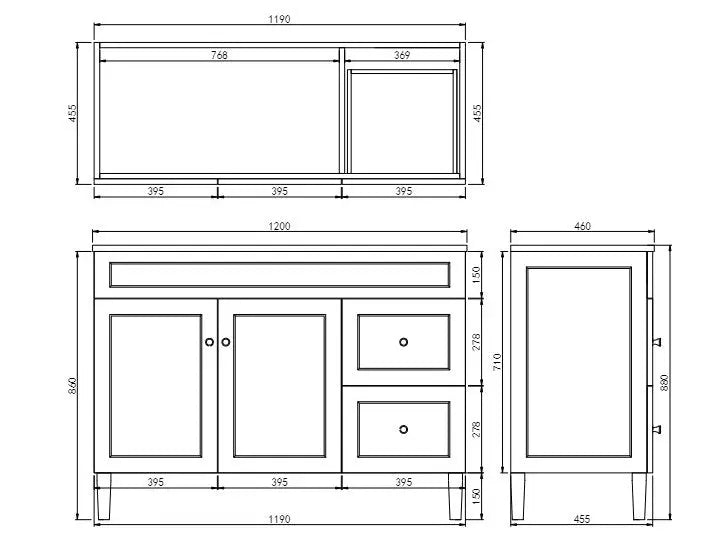 Lukka Harold Federation Free Standing Cabinet (1200mm) Lukka