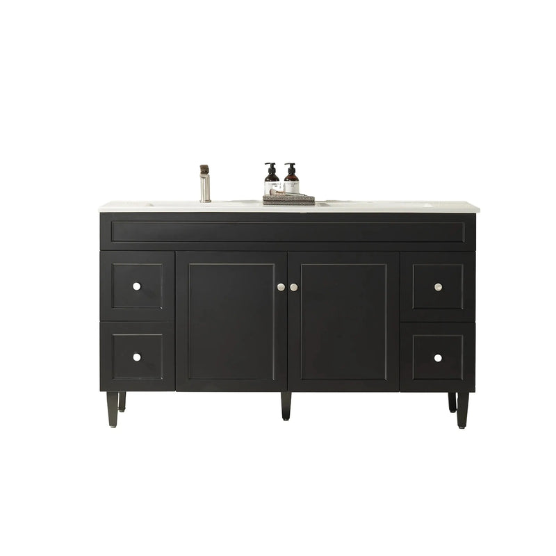 Harrington Floor Standing Vanity PVC Matte Black 1200mm/1500mm(Single/Double Bowl) - FIL Kitchen Bathroom