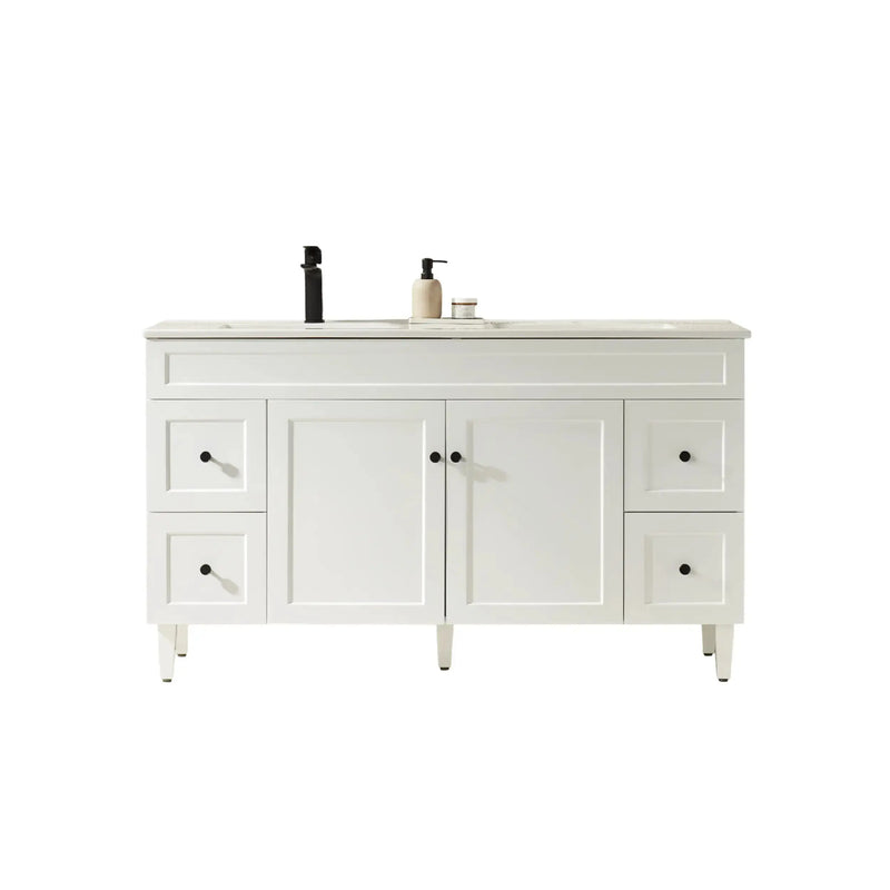 Harrington Free-Standing PVC Vanity Matte White POSEIDON