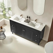 Harrington Floor Standing Vanity PVC Matte Black 1200mm/1500mm(Single/Double Bowl) - FIL Kitchen Bathroom