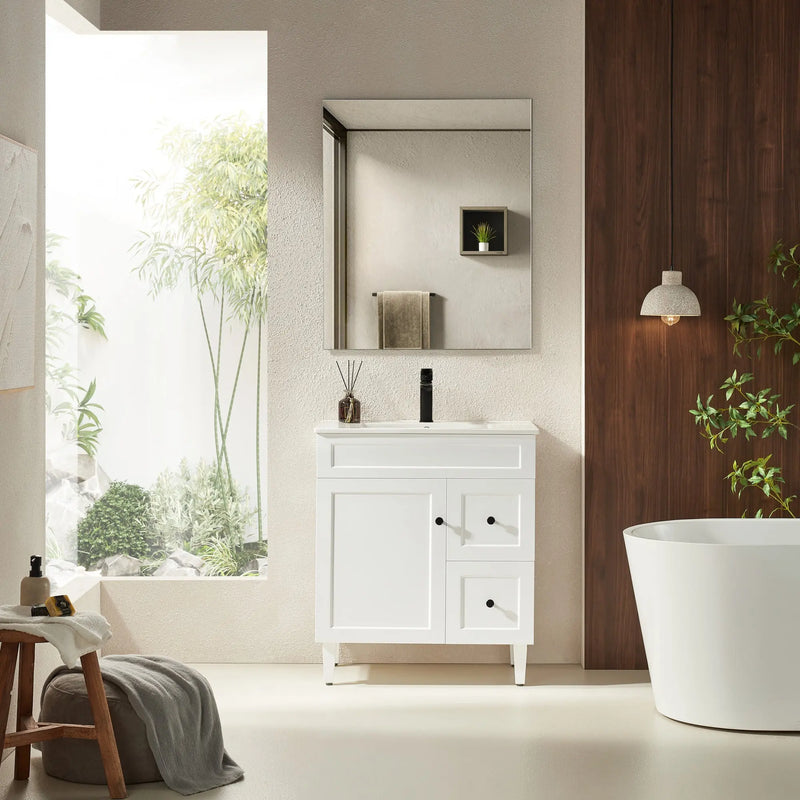Harrington Free-Standing PVC Vanity Matte White POSEIDON