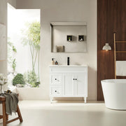 Harrington Free-Standing PVC Vanity Matte White POSEIDON