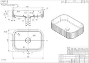 Jasper Fluted Solid Surface Stone Basin - FIL Kitchen Bathroom