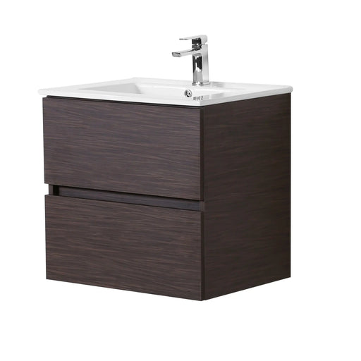 Stella Walnut Wall Hung Vanity - FIL Kitchen Bathroom