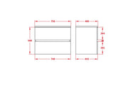 Stella Walnut Wall Hung Vanity - FIL Kitchen Bathroom