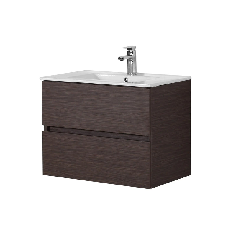 Stella Walnut Wall Hung Vanity - FIL Kitchen Bathroom
