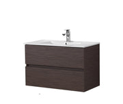 Stella Walnut Wall Hung Vanity - FIL Kitchen Bathroom