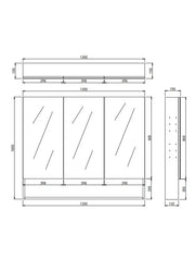 Clark Plywood Mirror Cabinet (Sandy Oak Matte) Lukka