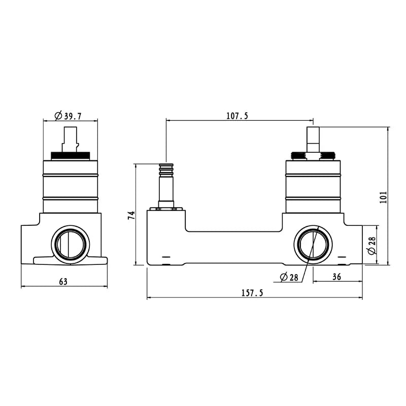 Wall Mixer with Spout In-wall Part (CLPS) Aquaperla