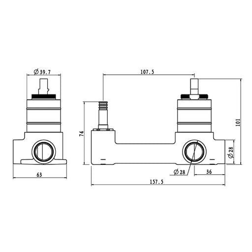 Wall Mixer with Spout In-wall Part (CLPS) Aquaperla
