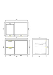 Wall Hung PVC Cabinet (Olive Green)600mm/750mm/900mm/1200mm/1500mm POSEIDON