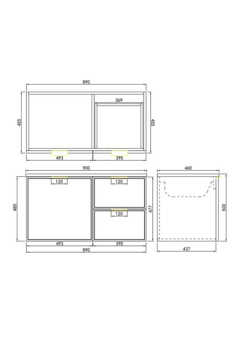 Wall Hung PVC Cabinet (Olive Green)600mm/750mm/900mm/1200mm/1500mm POSEIDON