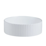 Cora 36 Counter-Top Fluted Round Basin- Gloss White mercioaustralia