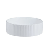 Cora 36 Counter-Top Fluted Round Basin- Matt White mercioaustralia