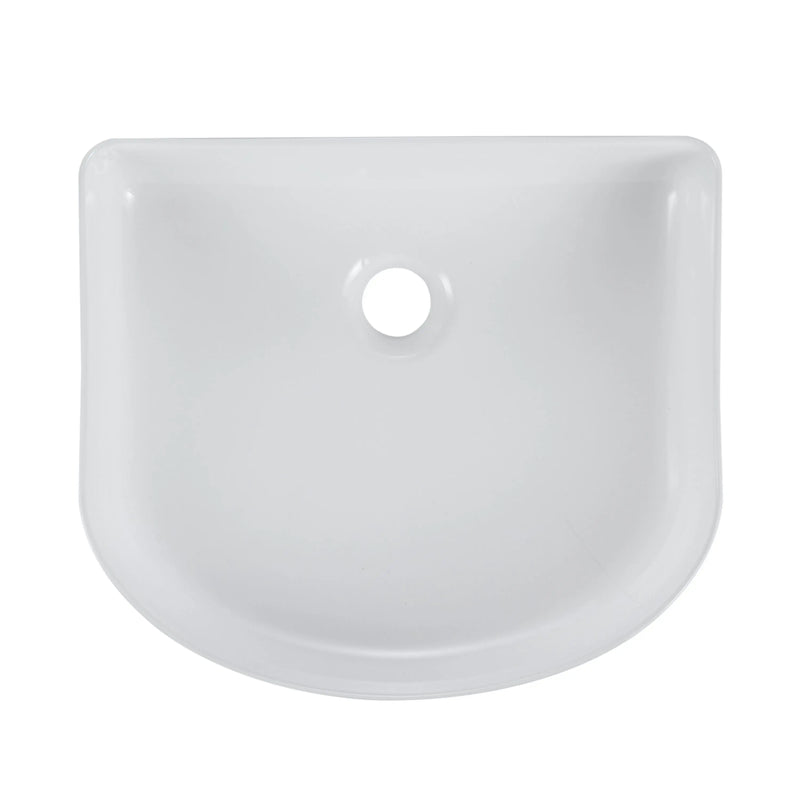 Cora 40 Counter-Top Fluted Arch Basin - Gloss White mercioaustralia