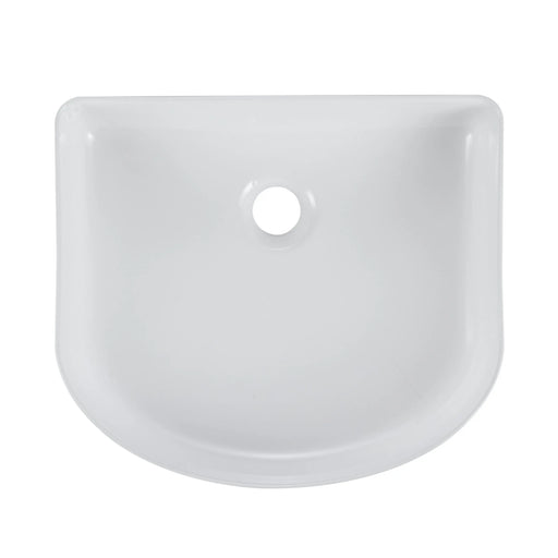 Cora 40 Counter-Top Fluted Arch Basin - Gloss White mercioaustralia