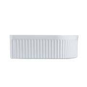 Cora 40 Counter-Top Fluted Arch Basin - Gloss White mercioaustralia