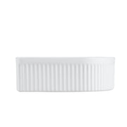 Cora 40 Counter-Top Fluted Arch Basin - Matt White mercioaustralia