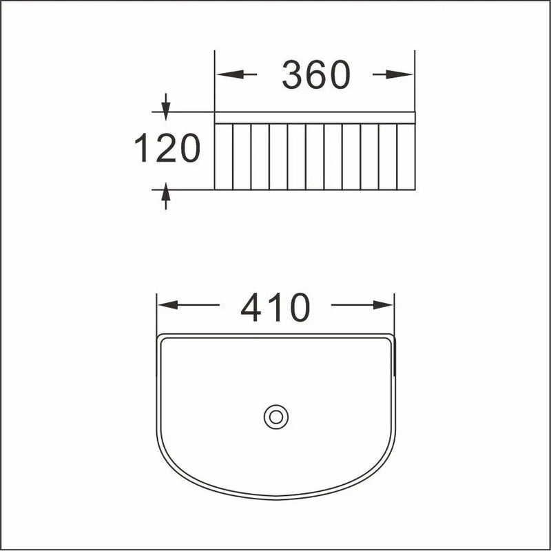 Cora 40 Counter-Top Fluted Arch Basin - Gloss White mercioaustralia